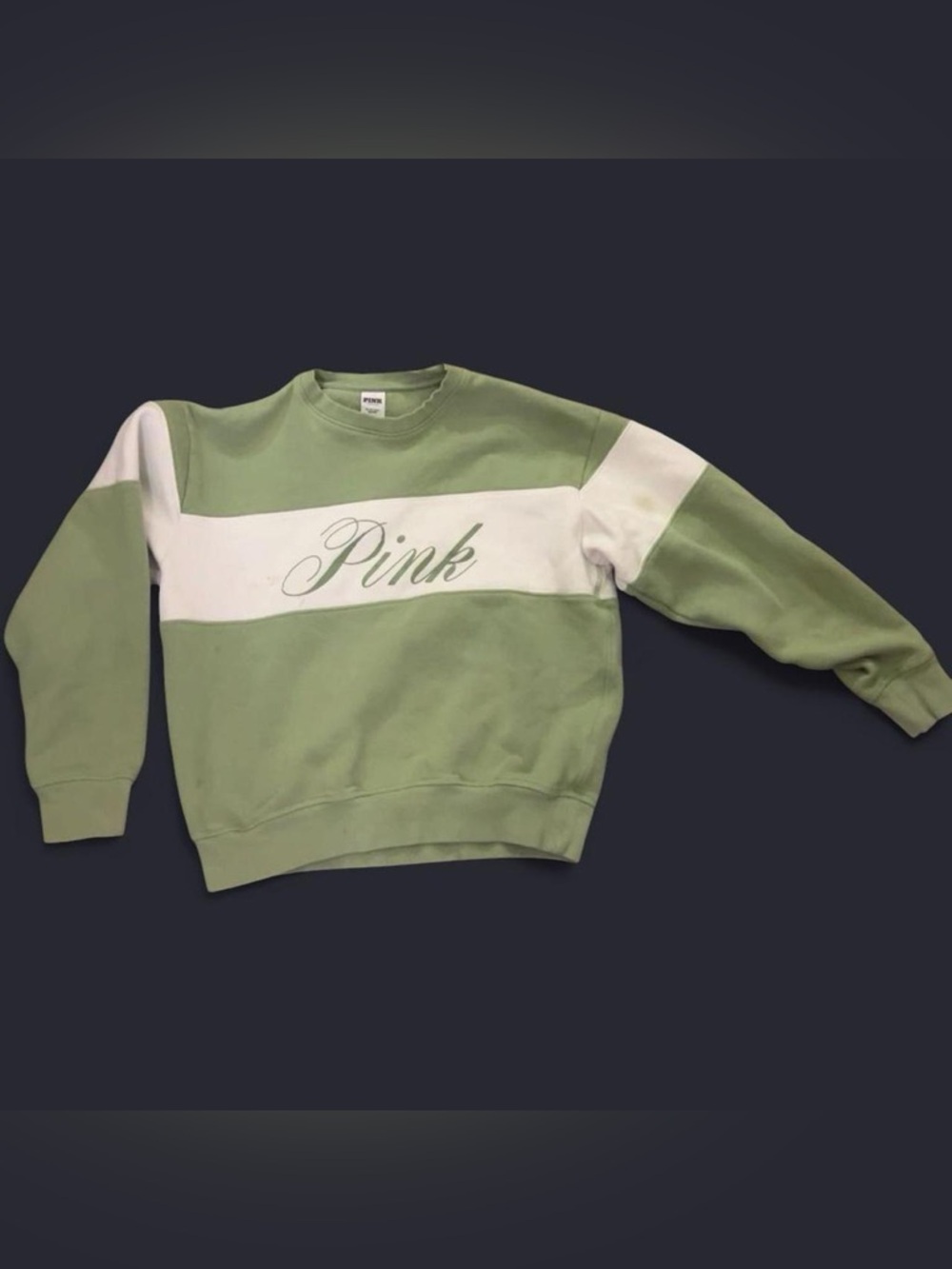 PINK Victoria's Secret Olive Green Pullover Sweatshirt